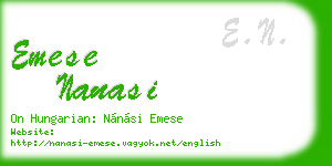 emese nanasi business card